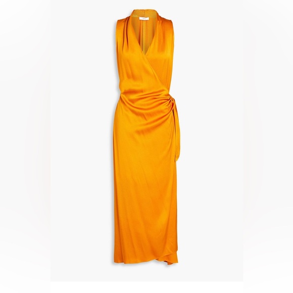 Vince Satin Midi wrap dress - size Medium - Picture 1 of 3